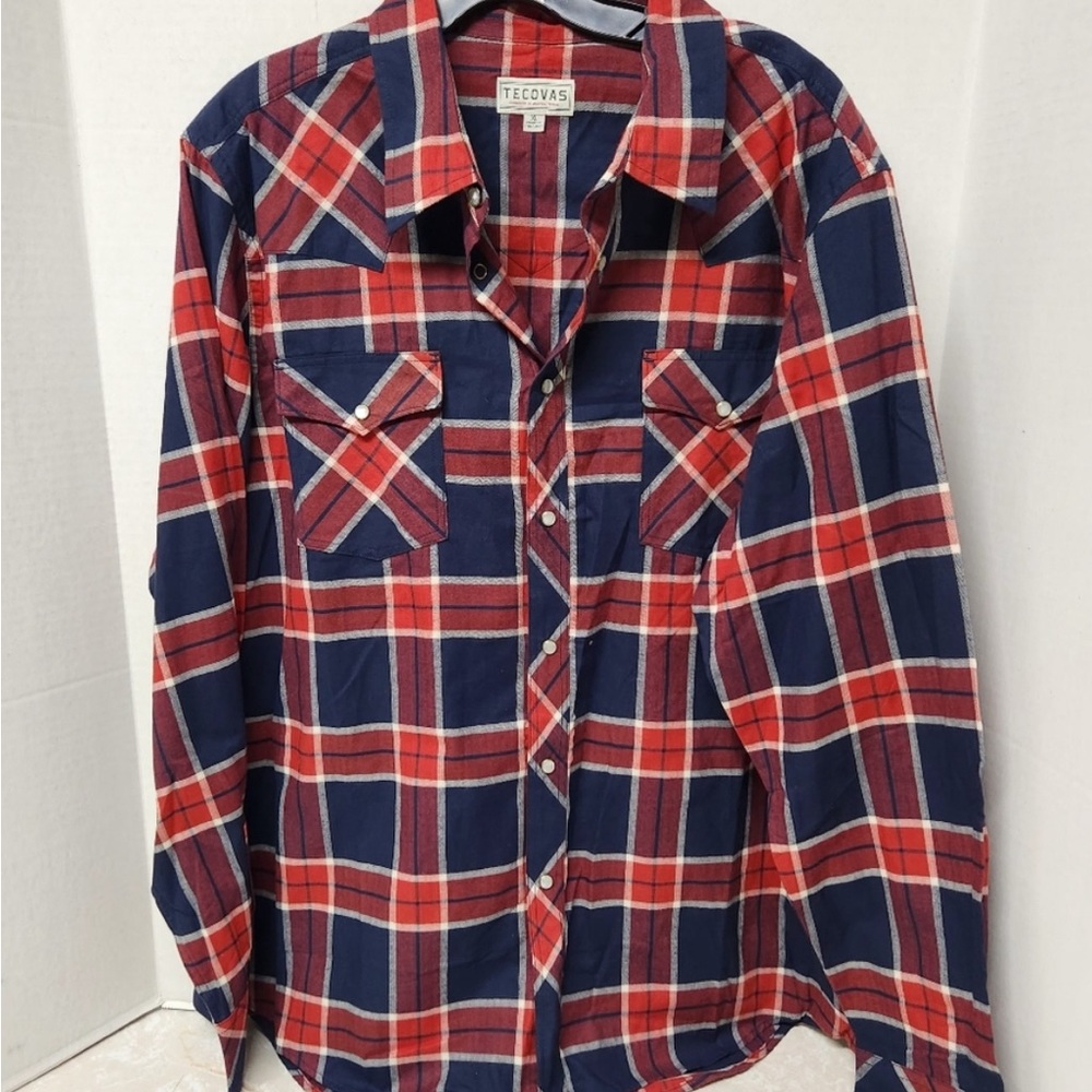 Tecovas Red and Blue Plaid Shirt